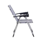 Katlanabilir Piknik ve Kamp Sandalyesi - Bardaklıklı - Rock - Lacivert (A-26-R2)- 140KG Taşıma - 3