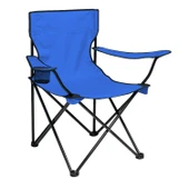 Katlanır Kamp Piknik Sandalyesi - Bardaklıklı - (DY.001) - Mavi - Taşıma Çantalı - 1