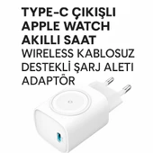 2’si 1 TYPE-C Çıkışlı Telefon- Apple Watch Akıllı Saat Wireless Kablosuz Destekli Şarj Adaptörü - 3