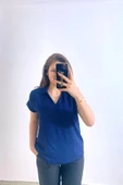 Ayrobin Kumaş Rahat Kesim Gömlek Lacivert - 3