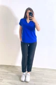 Ayrobin Kumaş Rahat Kesim Gömlek Lacivert - 5