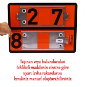 Adr 40x30 cm Manuel Değiştirilebilir Tehlikeli Madde Uyarı Levhası Çoklu Rakam 0-9 Arası Rakamlar thumbnail 7