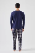 Micro Süet Patlı Düğme Detaylı Erkek Pijama Takımı - 3
