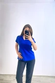 Ayrobin Kumaş Rahat Kesim Gömlek Lacivert - 7