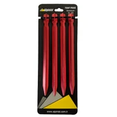 Alpinist Alüminyum 6061 Çadır Kazığı 18 cm Kırmızı 4'lü - 1
