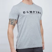 Erkek Tişört - Pamuklu Spor Tişört - Buteo - Gri Melanj (600610) - 2