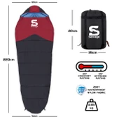 Uyku Tulumu - Peak - Bordo - Extreme -35C° - Savage YS-535 - 2