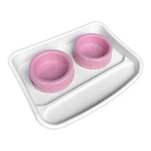 Kedi/Köpek Lüks Mama Seti Pembe - 1