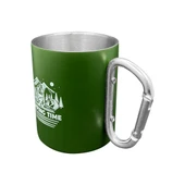 Karabina Saplı Paslanmaz Çelik Kupa Bardak - Orcamp - Yeşil (OUT-1850) - 3