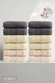 12'li Trio Karışık Greek El Havlusu - 50x90 Cm, 225 Gr, %100 Pamuk, Spa Ve Otel Havlusu, Günlük Kullanıma Uygun - 1