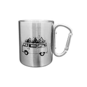 Karabina Saplı Paslanmaz Çelik Kupa Bardak - Orcamp - Gri (OUT-1850) - 1