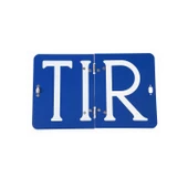 ADR 40x30 cm Katlanır Alüminyum Levhası ( TIR ) Yazısı Mavi Renk 1 Adet Katlanabilir Uyarı Levha thumbnail 1