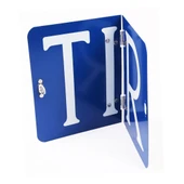 ADR 40x30 cm Katlanır Alüminyum Levhası ( TIR ) Yazısı Mavi Renk 1 Adet Katlanabilir Uyarı Levha thumbnail 5