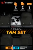 WEHHLER Jeep Renegade 2014-2015-2016-2017 C.R.B Kaliteli Derin Havuzlu Kesilebilir Paspas - 1