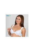 Babyjem Destekli Dantelli Emzirme Sütyeni Beyaz 85 Beden - 1