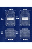 Beka52 Mitsubishi Lancer 2004 Uyumlu 4D Havuzlu Yeni Nesil Universal Paspas Krom Gri - 7