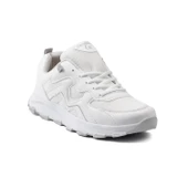 Erkek Beyaz Spor Ayakkabı Rahat Günlük Sneaker Yürüyüş Koşu Hafif Taban Bağcıklı - 2