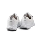 Erkek Beyaz Spor Ayakkabı Rahat Günlük Sneaker Yürüyüş Koşu Hafif Taban Bağcıklı - 4