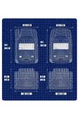 CARMATS Volkswagen New Beetle 2002 4D Havuzlu Yeni Nesil Universal Paspas Krom Gri thumbnail 5
