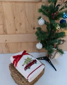 Pamuklu 2'li Şirin Nakışlı Hediyelik Havlu Seti Baveno thumbnail 5