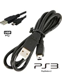 Sony Ps3  Oyun Kolu Controller Joystick Playstation 3 Charcing Usb Şarj Kablosu thumbnail 1