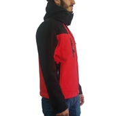Lemigo Softshell Kapşonlu Mont Kırmızı-Siyah - 2