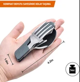 Kamp Çatal&Kaşık&Bıçak Seti - Orcamp - Siyah (OUT-1350) - 4