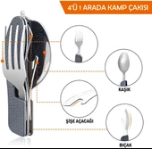 Kamp Çatal&Kaşık&Bıçak Seti - Orcamp - Siyah (OUT-1350) - 3