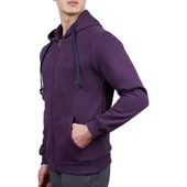 Alpinist Covert Tam Fermuarlı Erkek Sweatshirt Mürdüm (600501) - 2