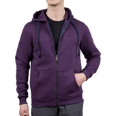 Alpinist Covert Tam Fermuarlı Erkek Sweatshirt Mürdüm (600501) - 1