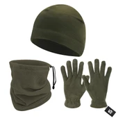 3'lü Kışlık Set Polar Bere, Eldiven, Boyunluk -  Warm - Haki - (SBLN.008) - 1