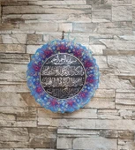 Nazar Duası Çini El Yapımı Tabak Seramik 25 cm Seramik Nazar Duası - 3