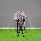 Argeus Balcony Comfort Katlanabilir Kamp Sandalyesi Kare Desenli - 5