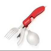 Kamp Çatal&Kaşık&Bıçak Seti - Orcamp - Kırmızı (OUT-1350) - 1