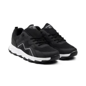 Erkek Siyah Beyaz Spor Ayakkabı Rahat Günlük Sneaker Yürüyüş Koşu Hafif Taban Bağcıklı thumbnail 1