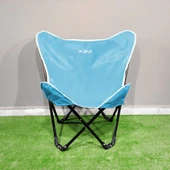 Argeus Butterfly Katlanabilir Kamp Sandalyesi Mavi - 1