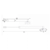 Marelli superior Büyük Tip gazlı kapı kapatıcı kapı yayı, bahçe kapısı kapatıcı 25-60 kg thumbnail 2