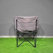 Argeus Balcony Comfort Katlanabilir Kamp Sandalyesi Kare Desenli - 4