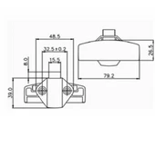 Sensation Karavan Bas Çek (Dolap Kilit) Krom Dikdörtgen 79,2 mm - 2