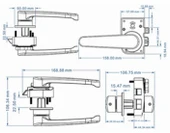 Sensation Karavan Tuvalet Banyo Kapı Kolu (Kilitli) Gümüş thumbnail 2