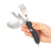 Kamp Çatal&Kaşık&Bıçak Seti - Orcamp - Siyah (OUT-1350) - 2