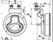Sensation Karavan Tekne Gömme Kulp Krom 61mm (Çek-Bırak) - 2
