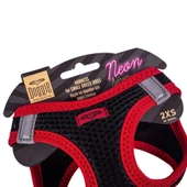 Doggie Havalı Dokuma Neon Küçük Irk Göğüs Tasması Kırmızı 26-30 cm (ANG-2XS) - 3