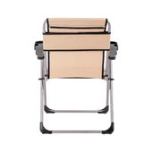 Katlanabilir Piknik ve Kamp Sandalyesi - Bardaklıklı - Rock - Bej (A-02-R14)- 140KG Taşıma thumbnail 4