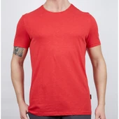 Erkek Tişört - Pamuklu Spor Tişört - Basic - Kırmızı (600400) - 1