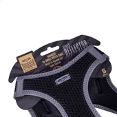 Doggie Havalı Dokuma Reflektörlü Küçük Irk Göğüs Tasması Siyah 32-38 cm (ARG-S) - 3