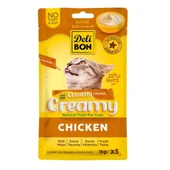 Kedi Ödül Maması - Creamy - Tavuklu - 15 gr 5'li - Delibon - 1