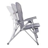 Katlanabilir Kamp Sandalyesi - Trono 3 - Orcamp - Kademeli - Gri thumbnail 5