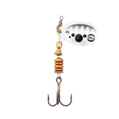 Alabalık Turna Döner Olta Kaşık - Ilba Bubble B20133 - Gümüş/Siyah - No:3 - 2