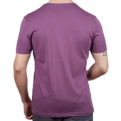 Erkek Tişört - Pamuklu Spor Tişört - Tairus - Mürdüm - 3